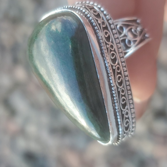 New Bloodstone 925 Silver Ring. - Picture 11 of 13